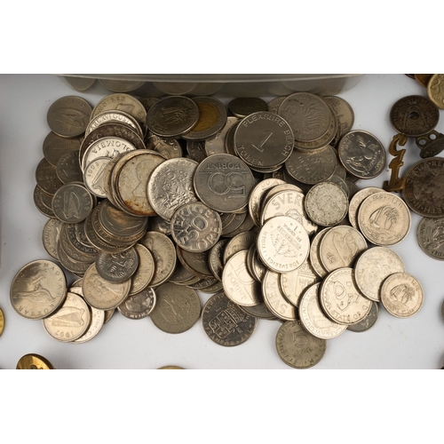 310 - Large quantity of British and European coinage to include pennies ect.