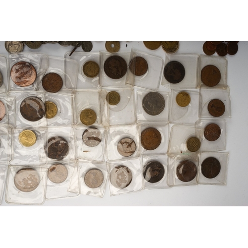 310 - Large quantity of British and European coinage to include pennies ect.