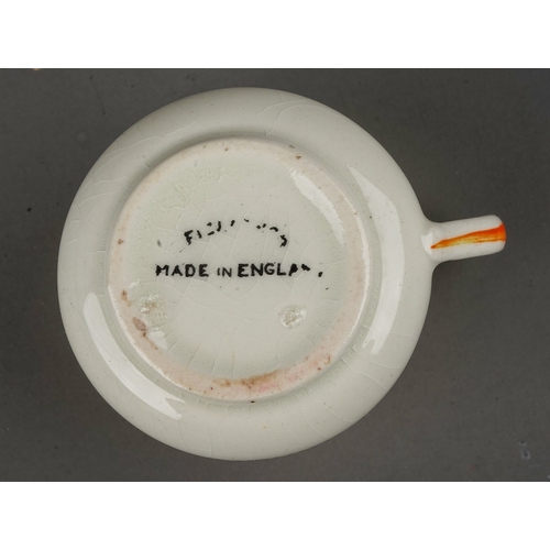 341 - A Fieldings WW2 anti-German miniature chamber pot, printed with cartoon of Hitler to the interior, t... 