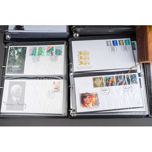 351 - Stamps: Five albums of first day covers, dating from late 1970s through to first quarter 21st centur... 