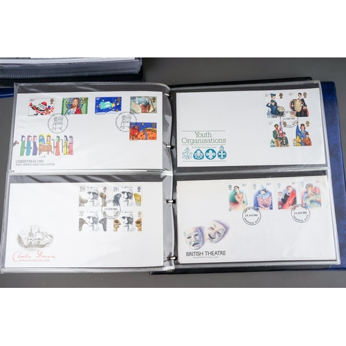 351 - Stamps: Five albums of first day covers, dating from late 1970s through to first quarter 21st centur... 