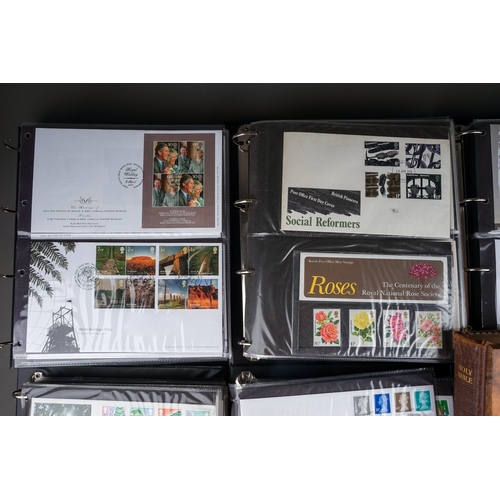 351 - Stamps: Five albums of first day covers, dating from late 1970s through to first quarter 21st centur... 