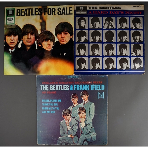 355 - The Beatles, three LPs, comprising 'The Beatles and Frank Ifield On Stage', Vee-Jay Records, stereo,... 