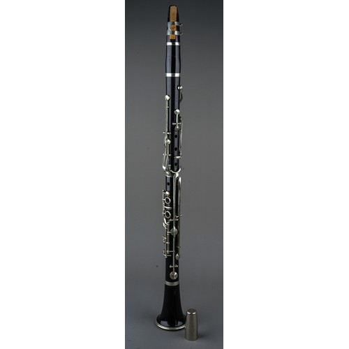 356 - Vintage cased  F. Buisson Paris wooden clarinet in original case with ebonite mouth piece