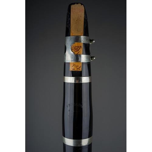 356 - Vintage cased  F. Buisson Paris wooden clarinet in original case with ebonite mouth piece