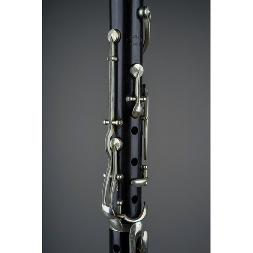 356 - Vintage cased  F. Buisson Paris wooden clarinet in original case with ebonite mouth piece