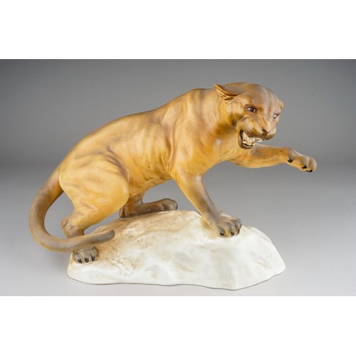 360 - A Beswick sculpture of a Puma, model no. 1702, matt finish, printed and impressed marks, height 20cm