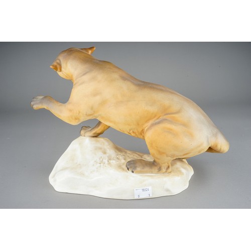 360 - A Beswick sculpture of a Puma, model no. 1702, matt finish, printed and impressed marks, height 20cm