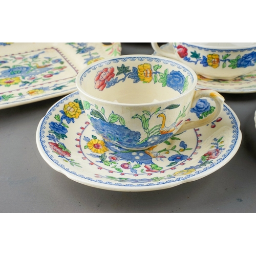 363 - A small quantity of Masons 'Regency' pattern dinner wares, including soup coupes and saucers, tea pl... 