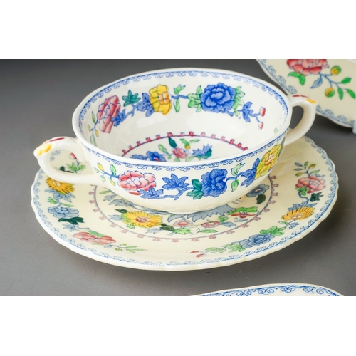 363 - A small quantity of Masons 'Regency' pattern dinner wares, including soup coupes and saucers, tea pl... 