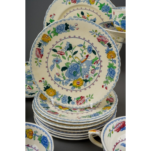 363 - A small quantity of Masons 'Regency' pattern dinner wares, including soup coupes and saucers, tea pl... 