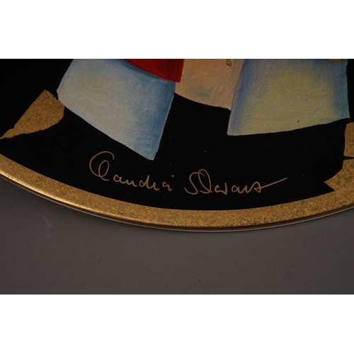 385 - A Goebel Claudia Schwarz limited edition charger 'Memory', no.548/1000, diameter 40.5cm, in good con... 