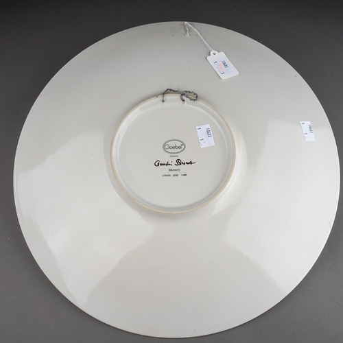 385 - A Goebel Claudia Schwarz limited edition charger 'Memory', no.548/1000, diameter 40.5cm, in good con... 