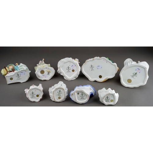 388 - Eight Royal Doulton lady figures and a Royal Worcester figure Fragrance, the Royal Doulton comprises... 