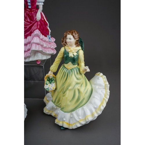 399 - Five Royal Doulton lady figures, comprising Hazel HN3167, Irish Charm HN4580, Sweet Sixteen HN3648, ... 