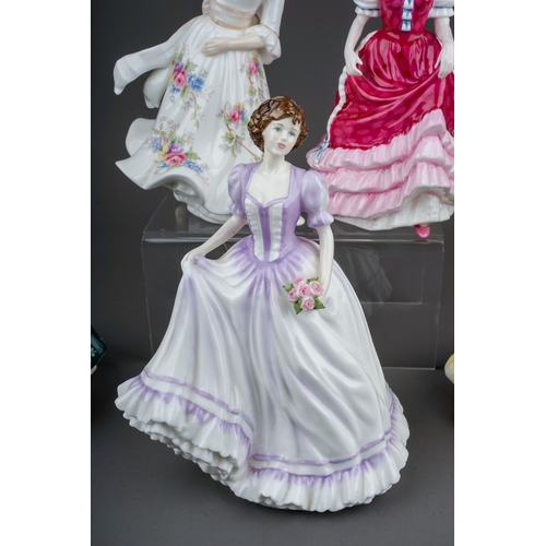 399 - Five Royal Doulton lady figures, comprising Hazel HN3167, Irish Charm HN4580, Sweet Sixteen HN3648, ... 