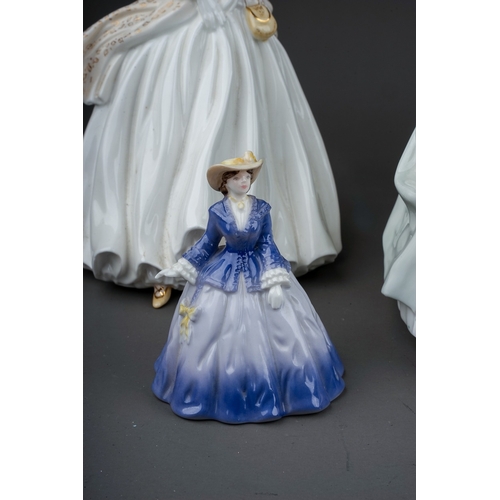 401 - Six Coalport lady figures, comprising limited edition Compton & Woodhouse  615 Kate, no.742 of 7500,... 