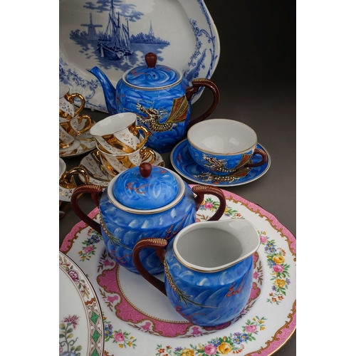 407 - Assorted ceramics to include: two Japanese tea sets; part Lucknow pattern dinner set and further cer... 