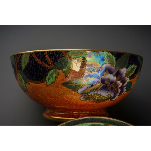 418 - Four Maling lustre ware Chinoiserie style bowls to include: 
1. 