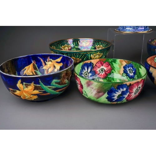 420 - Three early 20th Century Coronaware (S Hancock & Sons) bowls, the patterns include: Water Lily, Core... 