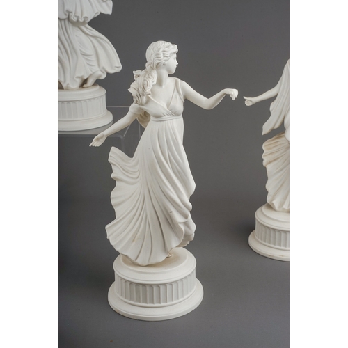 429 - A set of six Wedgwood for Compton & Woodhouse 'The Dancing Hours' Collection limited edition figures... 