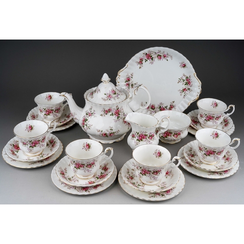 467 - Royal Albert tea set decorated in the Lavender Rose pattern, approximately 22 pieces