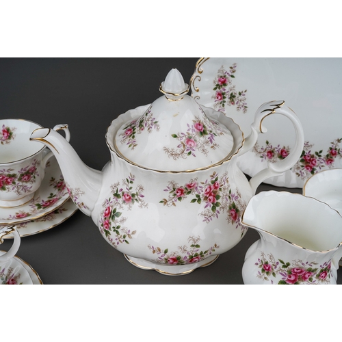 467 - Royal Albert tea set decorated in the Lavender Rose pattern, approximately 22 pieces