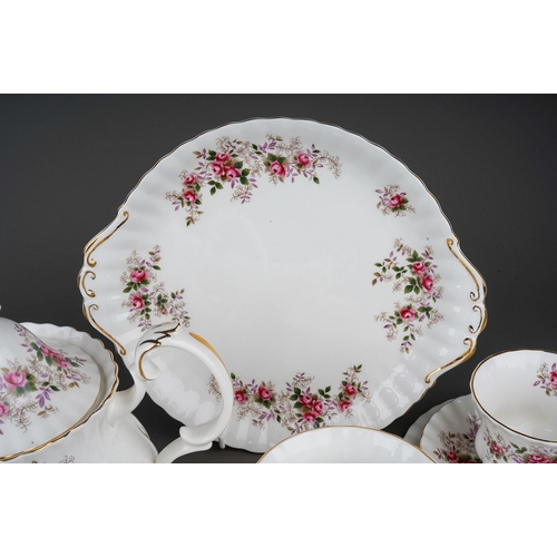 467 - Royal Albert tea set decorated in the Lavender Rose pattern, approximately 22 pieces