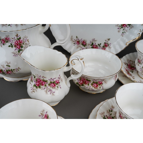 467 - Royal Albert tea set decorated in the Lavender Rose pattern, approximately 22 pieces