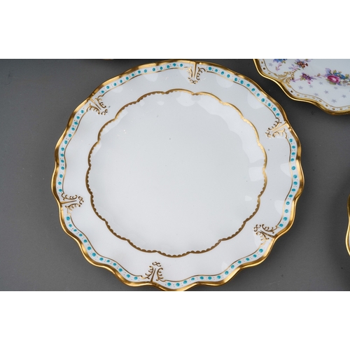 471 - Collection of 9 Royal Crown Derby flued plates in 3 different sizes. 3 Royal Antoinett pattern 3 Der... 