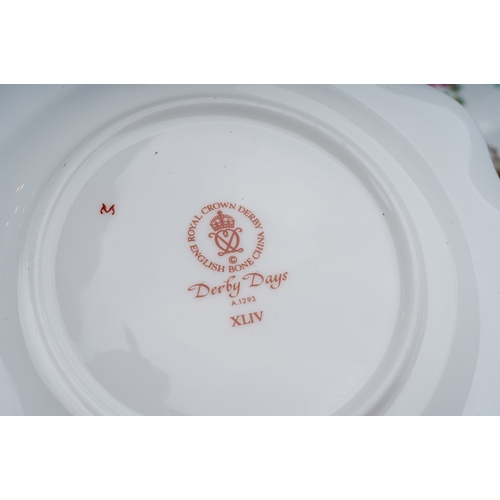 471 - Collection of 9 Royal Crown Derby flued plates in 3 different sizes. 3 Royal Antoinett pattern 3 Der... 