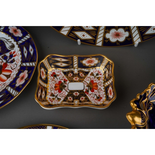 474 - Collection of Royal Crown Derby porcelain to include 2451 footed serving dish and plates and 2 1128 ... 