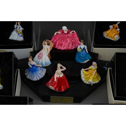 475 - Collection of 17 Royal Doulton miniature ladies, 11 boxed and 6 unboxed to include Polly Peachum M21... 