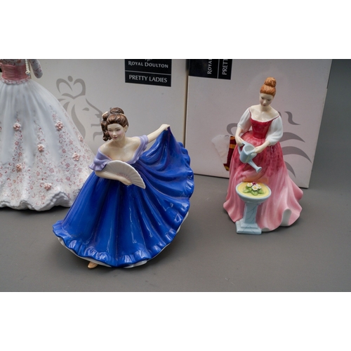 476 - Collection of 13 Royal Doulton figurines to include Ascot HN2356, Ninette, Stephanie, Annabel, Gail ... 