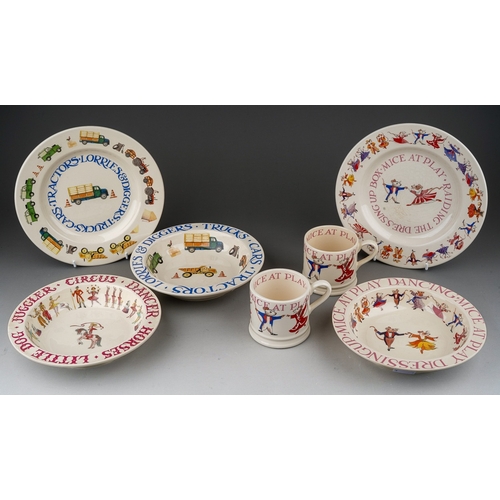 492 - Emma Bridgewater,  collection of nursery designs to include: 
Dancing Mice  a bowl, plate and two mu... 