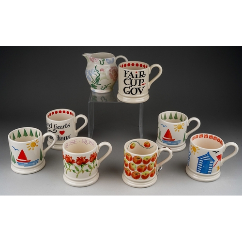 493 - Six Emma Bridgewater large mugs ranges include: 3  x Alice's Escapes (sea side theme); 1 x Copella; ... 