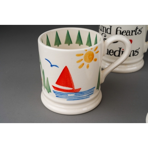 493 - Six Emma Bridgewater large mugs ranges include: 3  x Alice's Escapes (sea side theme); 1 x Copella; ... 