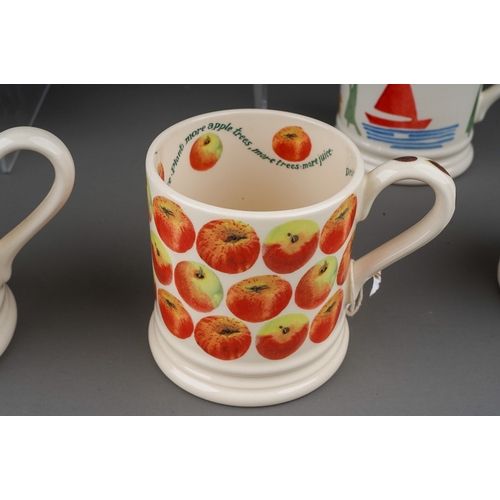 493 - Six Emma Bridgewater large mugs ranges include: 3  x Alice's Escapes (sea side theme); 1 x Copella; ... 