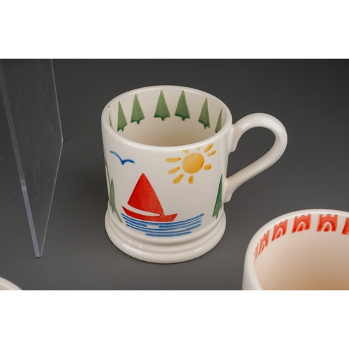 493 - Six Emma Bridgewater large mugs ranges include: 3  x Alice's Escapes (sea side theme); 1 x Copella; ... 