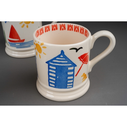 493 - Six Emma Bridgewater large mugs ranges include: 3  x Alice's Escapes (sea side theme); 1 x Copella; ... 