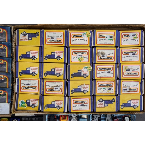 519 - Tray of 27 mainly Matchbox collectors Model A Ford vans including rare editions.  All boxed, Boxes a... 