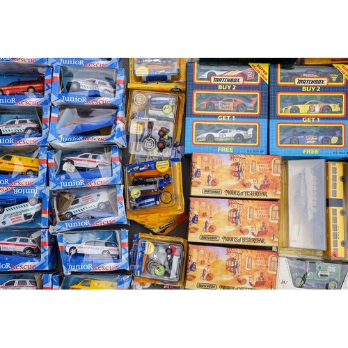 526 - 3 boxes of modern assorted vehicles, as found, water damaged boxes.