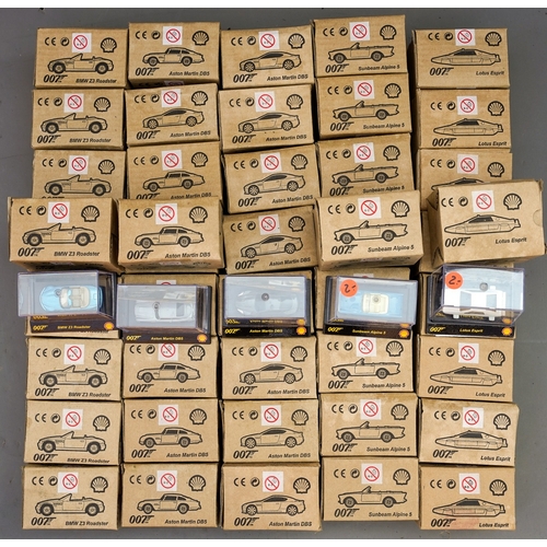 538 - A box of James Bond 007 shell boxed cased vehicles.  Approx 40