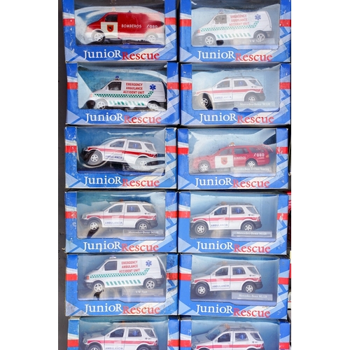 545 - A quantity of Corona Junior Rescue boxed vehicles, and various diecast vehicles.  2 trays