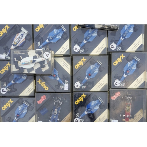 558 - One tray of 30 plus Onyx, F1 racing cars, boxed