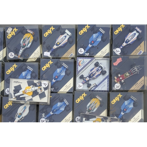 558 - One tray of 30 plus Onyx, F1 racing cars, boxed