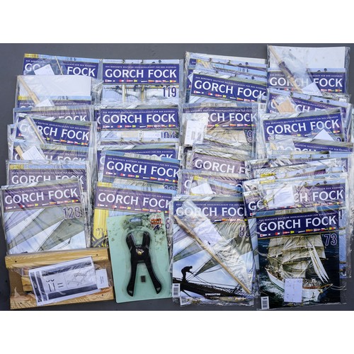 566 - German Partwork to build sailing vessel Gorch Fock.  All in original unopened packets.  Not checked ... 