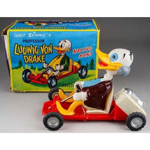 573 - A boxed Louis Marx & Co Walt Disney 'Professor Ludwig Von Drake Racing Kart with Friction Drive', bo... 