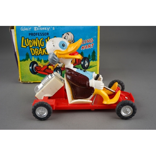 573 - A boxed Louis Marx & Co Walt Disney 'Professor Ludwig Von Drake Racing Kart with Friction Drive', bo... 