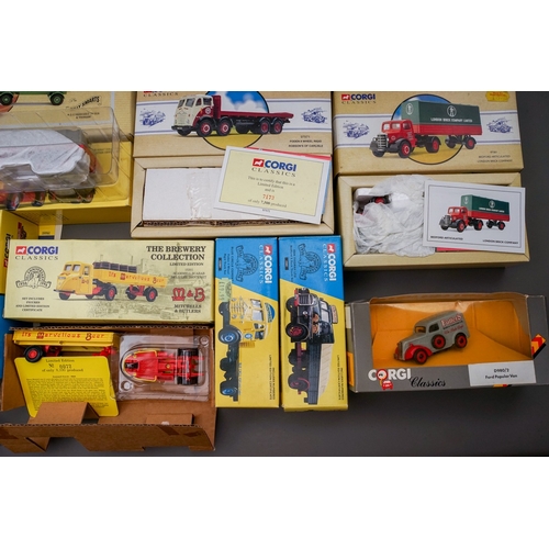 593 - Nineteen boxed Corgi Classics lorries, trucks, coaches, etc, includes a small number of sets, includ... 